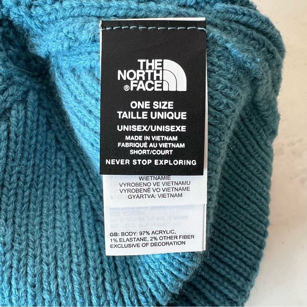 The North Face Teal Blue Knit Beanie - Picture 3 of 8